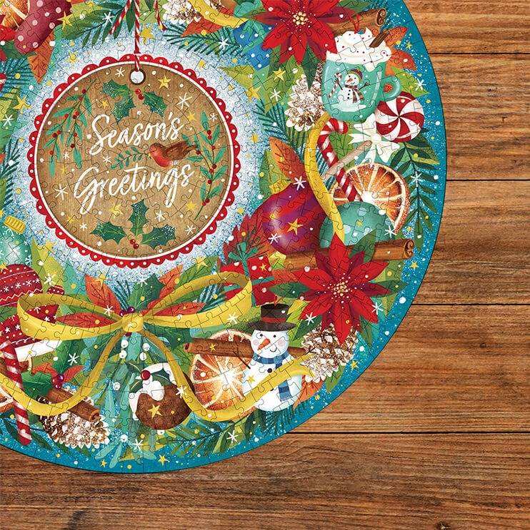 gibsons-seasons-greetings-puzzle-500-teile-rund-weihnachten image 3