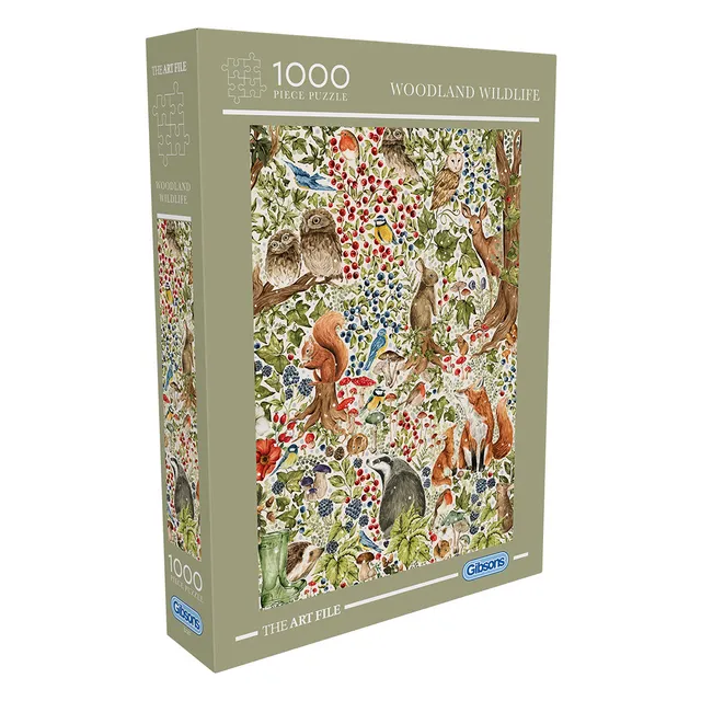 gibsons-woodland-wildlife-puzzle-1000-teile-waldtiere-winter image 1