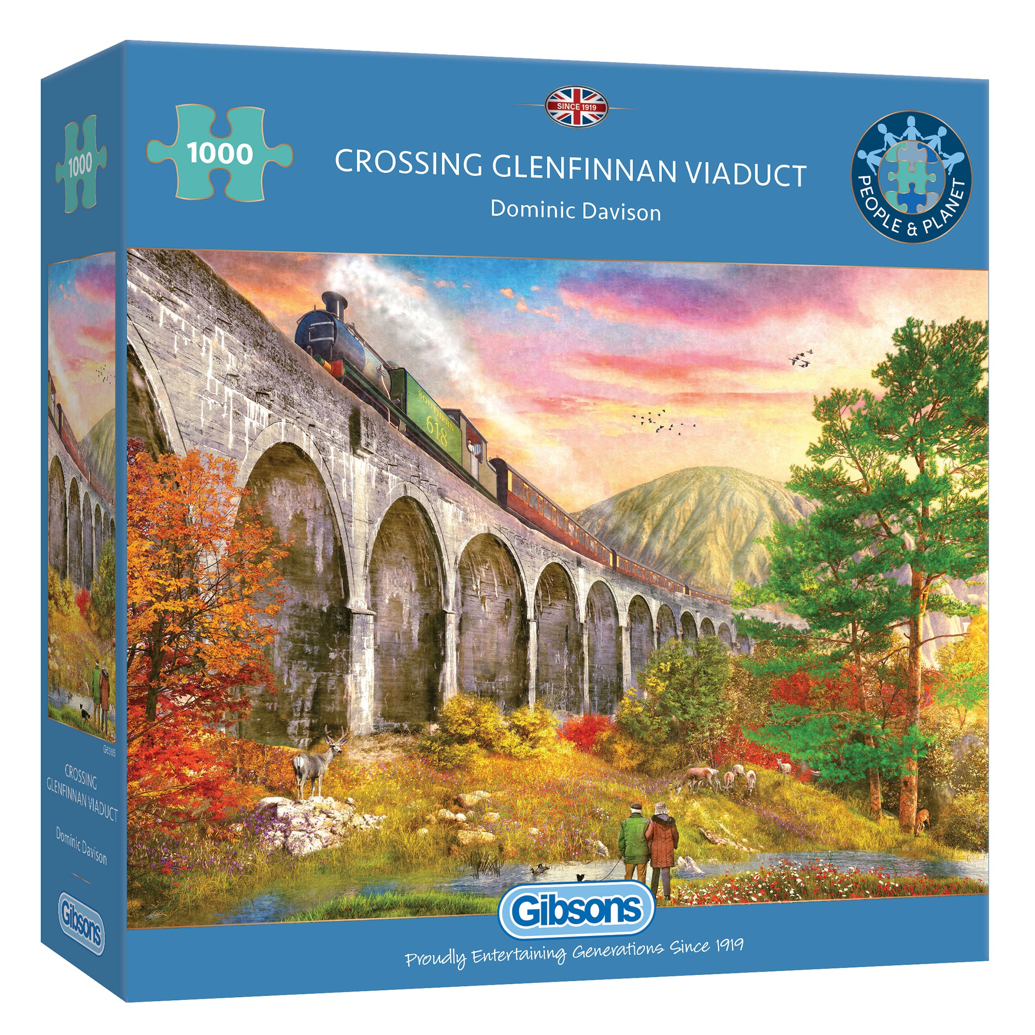 gibsons-crossing-glenfinnan-viaduct-1000-teile-puzzle-zug image 1