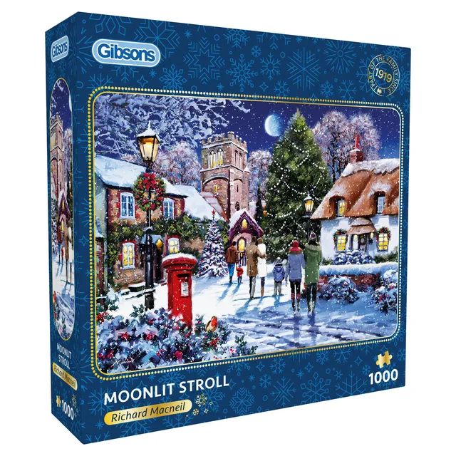 gibsons-traditional-moonlit-stroll-puzzle-1000-weihnachten image 1