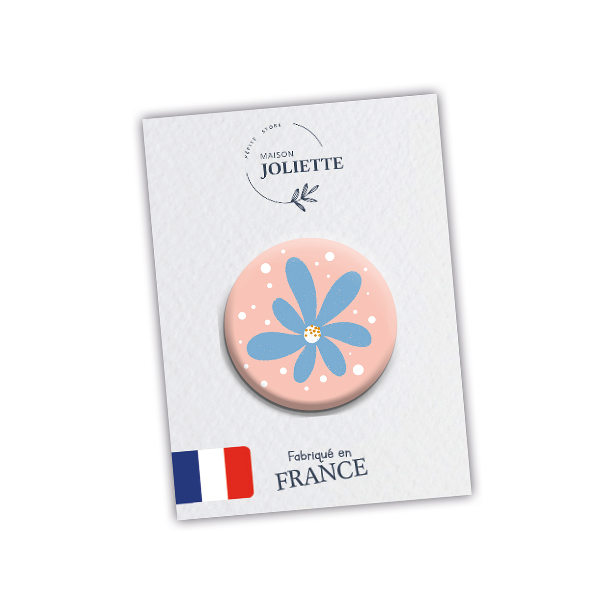 maison-joliette-badges-myosotis-capucine-button-fleur-bleue-32mm image 2