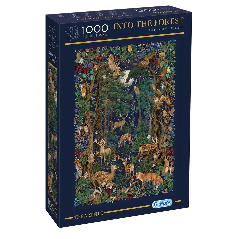 gibsons-into-the-forest-puzzle-1000-teile-waldtiere image 1