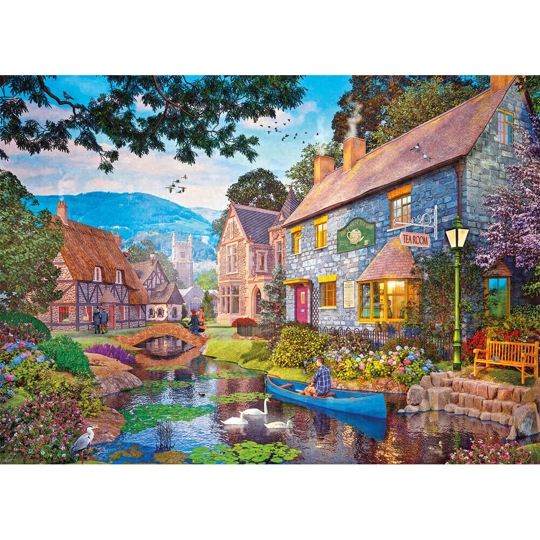 gibsons-tea-on-the-river-puzzle-1000-teile-flusslandschaft image 4