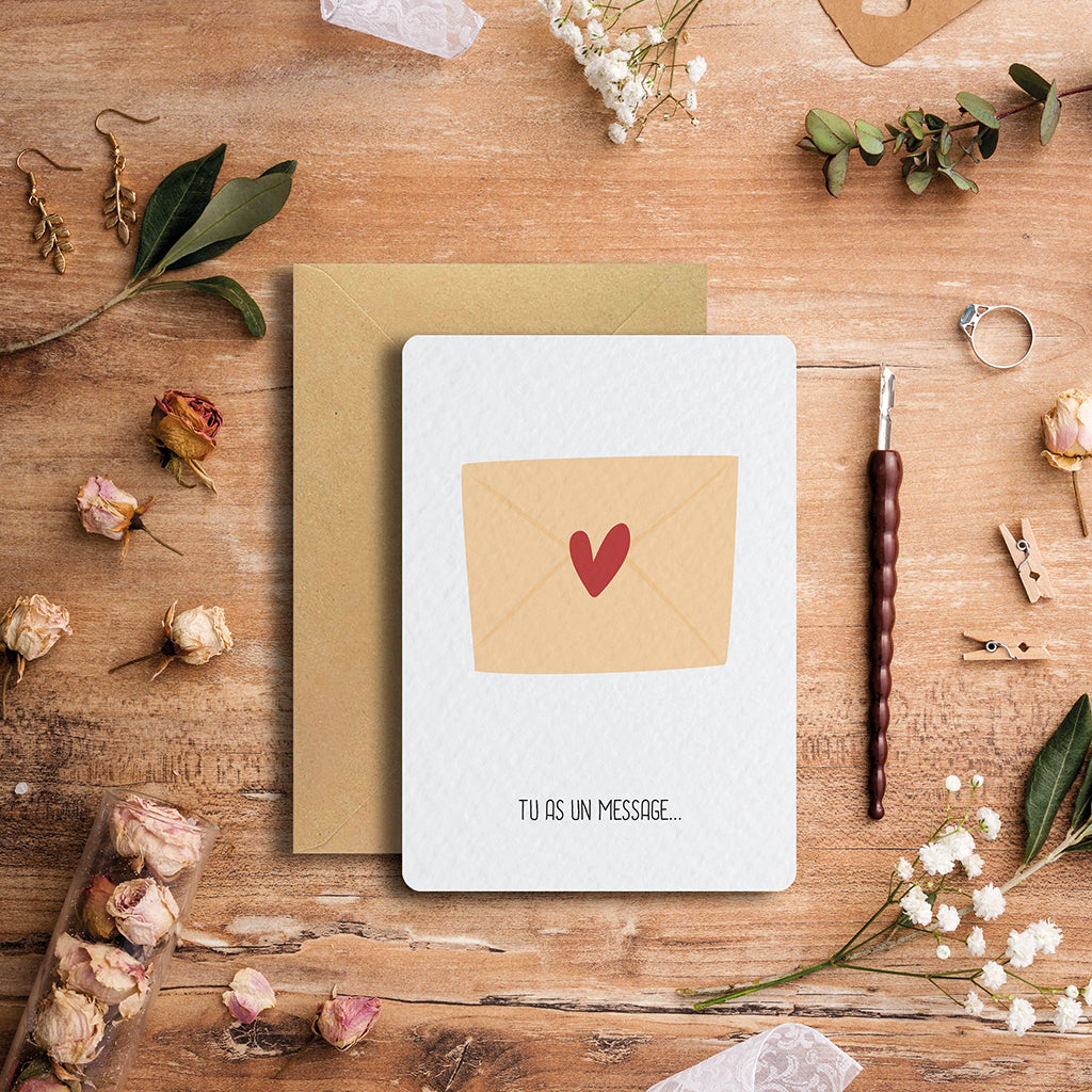 maison-joliette-message-postkarte-love-mit-umschlag-a6 image 3