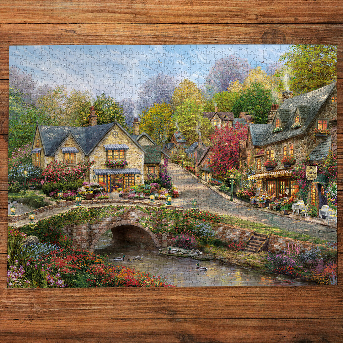 gibsons-summer-cobblestone-village-puzzle-1000-sommer image 2
