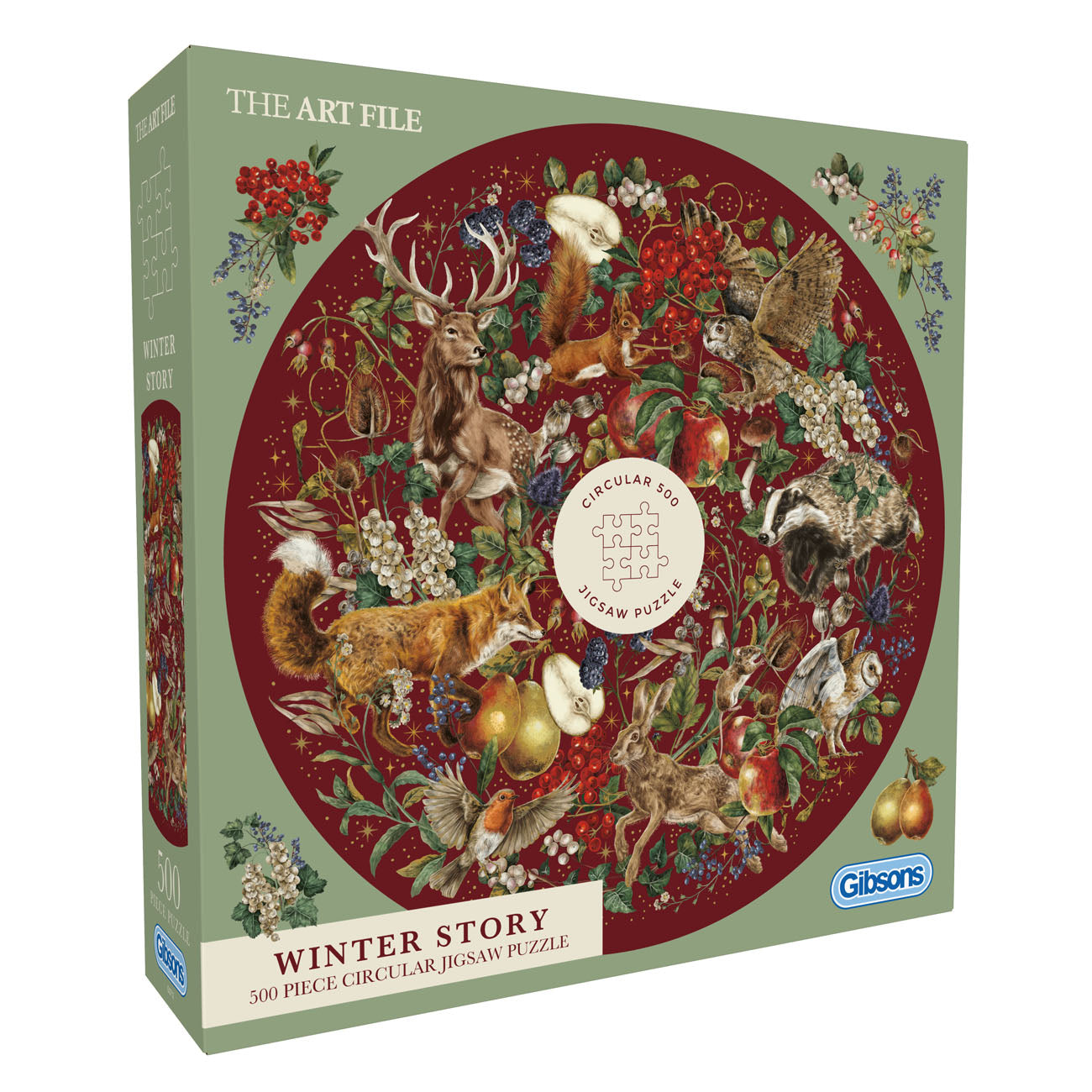 gibsons-the-art-file-winter-story-puzzle-500-teile-rund-winter image 1