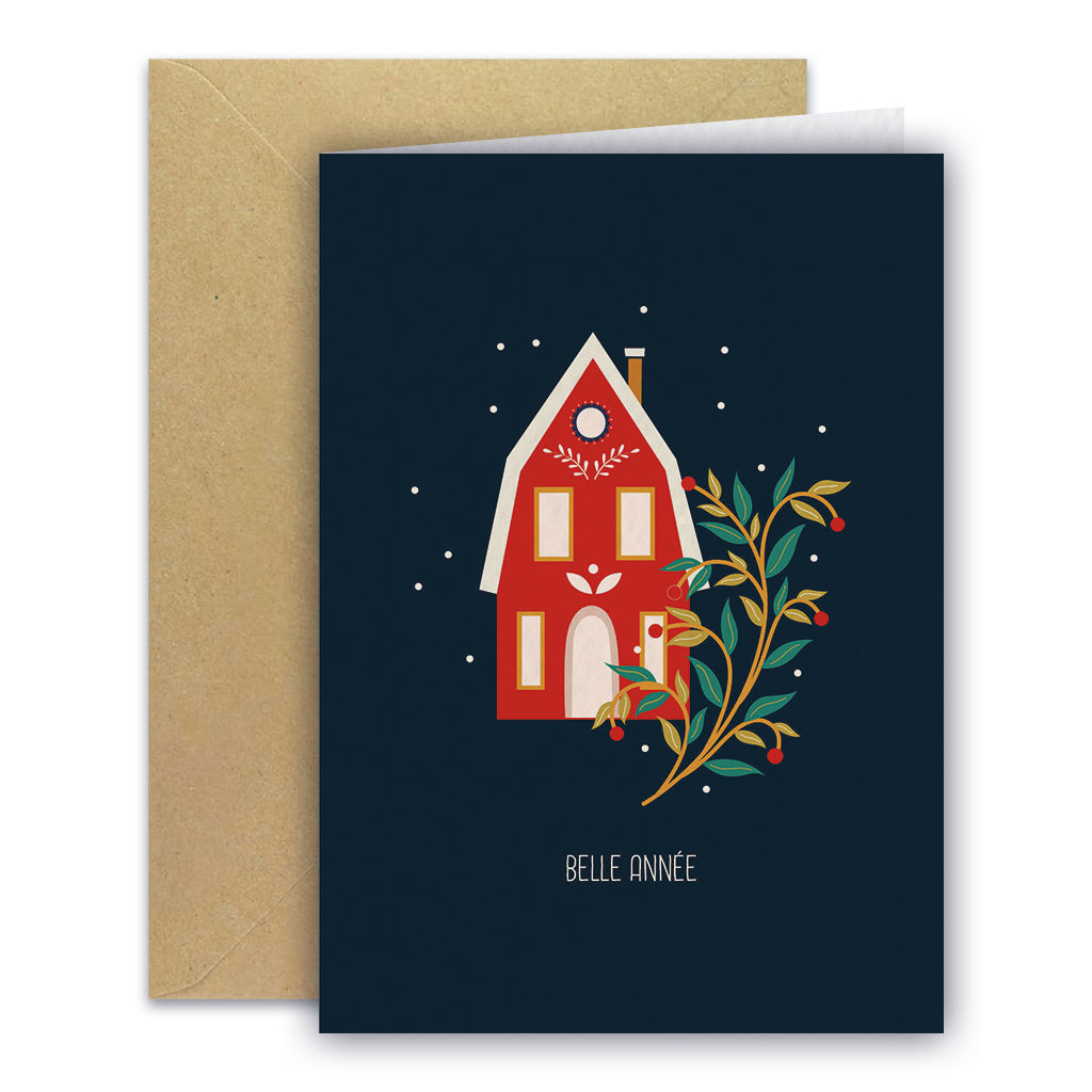 maison-joliette-maisonnette-rouge-gru-karte-a6-weihnachten image 1