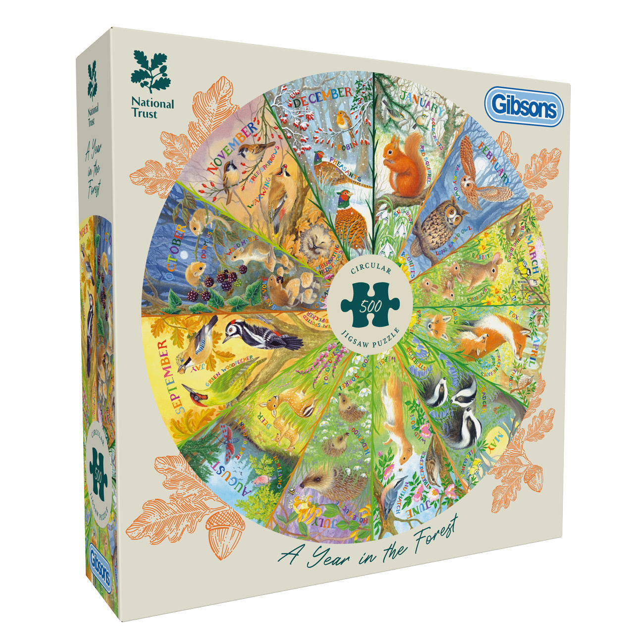 gibsons-national-trust-a-year-in-the-forest-500-puzzle image 1