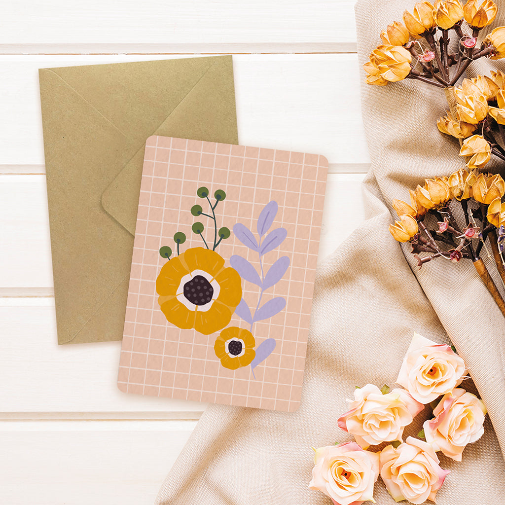 maison-joliette-l-atelier-fleurs-postkarte-mit-umschlag-blumen image 3