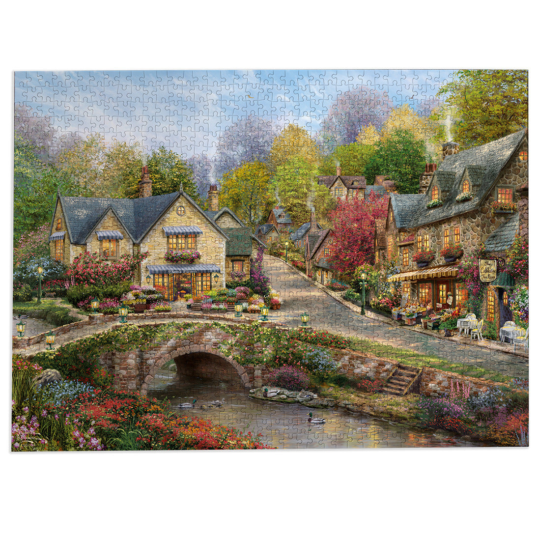 gibsons-summer-cobblestone-village-puzzle-1000-sommer image 8