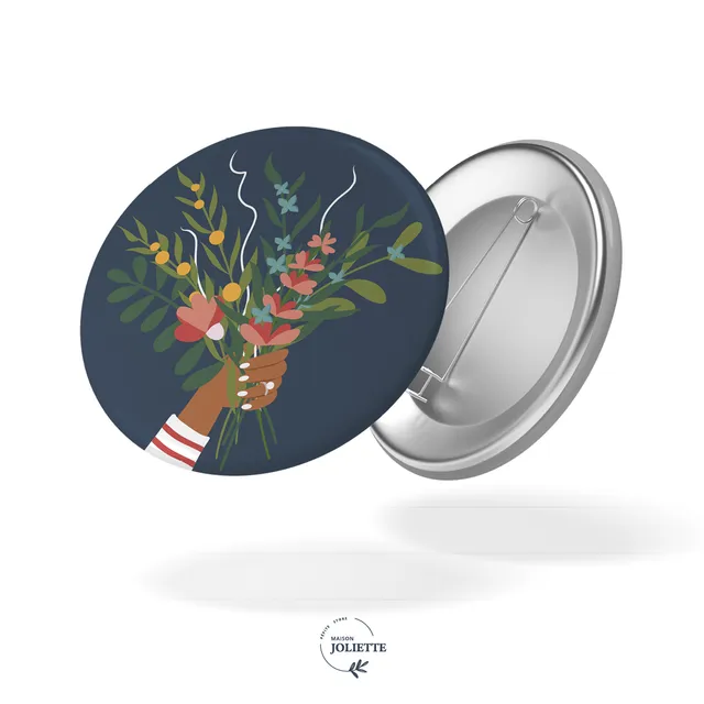 maison-joliette-badges-bouquet-button-32-mm-matt image 1