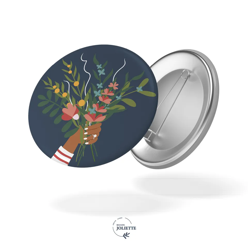maison-joliette-badges-bouquet-button-32-mm-matt image 1