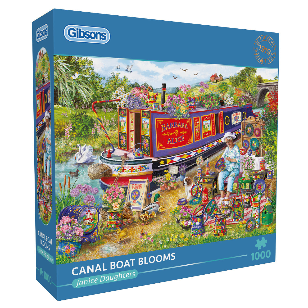 gibsons-canal-boat-blooms-puzzle-1000-teile-blumen image 1