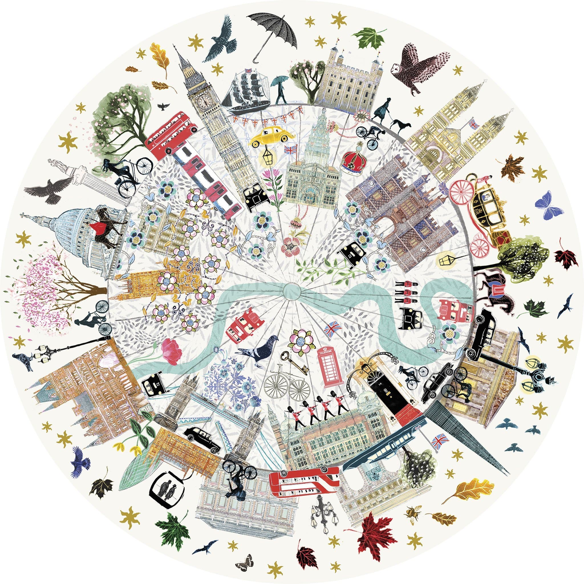 gibsons-london-buildings-500-teile-puzzle-rund-london-motiv image 3
