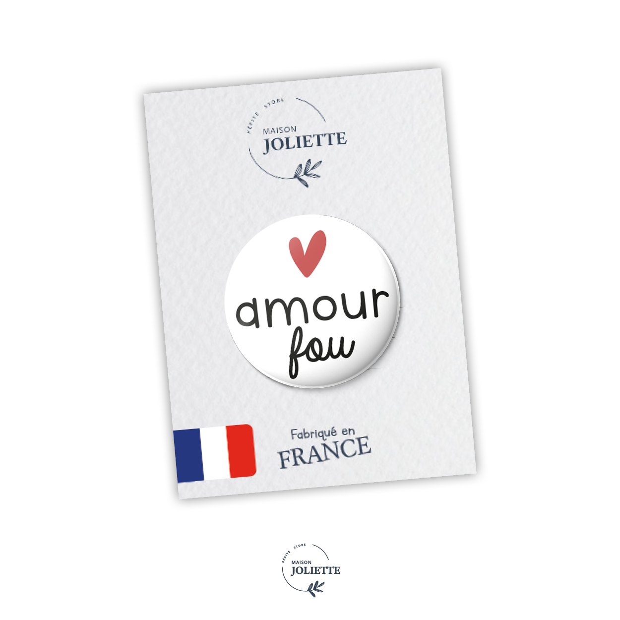 maison-joliette-love-amour-fou-button-anstecker-32-mm-matt image 2