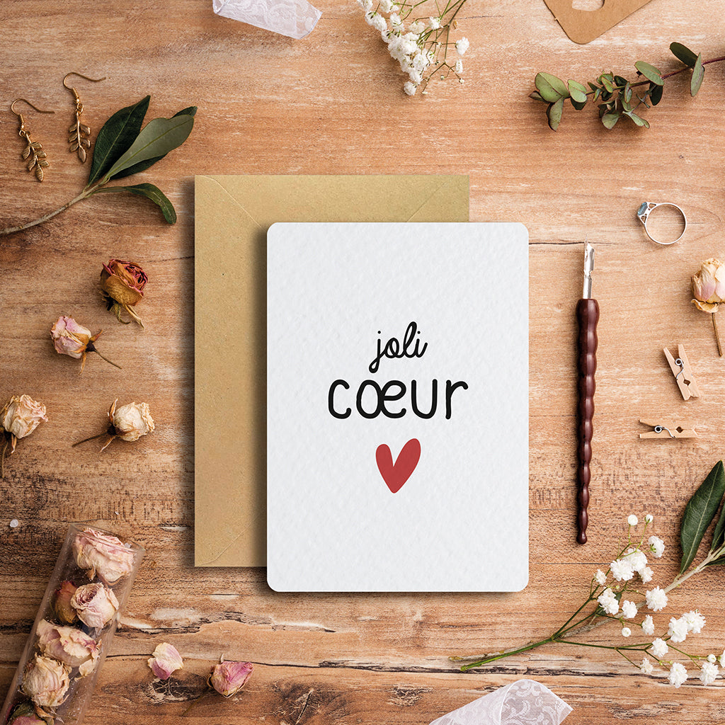 maison-joliette-joli-coeur-postkarte-a6-herz-mit-umschlag image 3