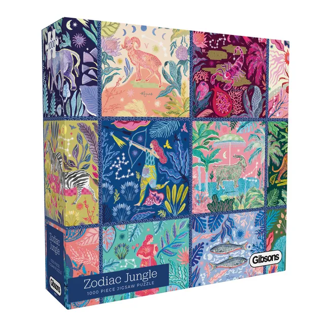gibsons-zodiac-jungle-puzzle-1000-teile-sternzeichen-dschungel image 1