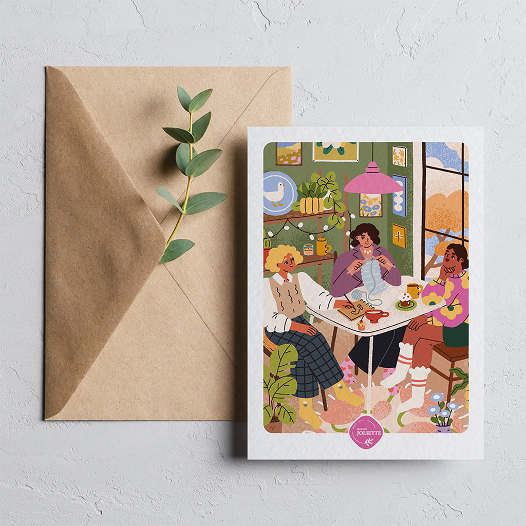maison-joliette-les-copines-postkarte-mit-kraftumschlag-a6 image 5