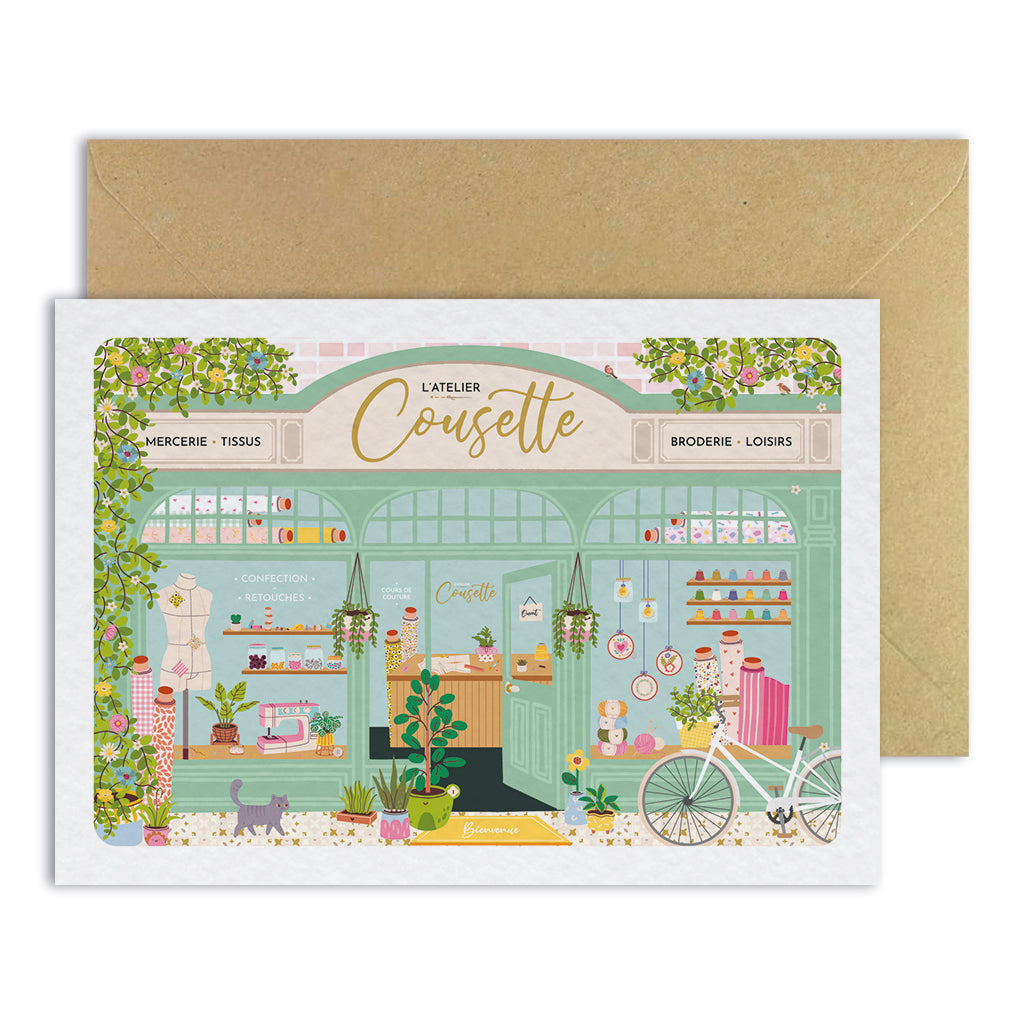 maison-joliette-atelier-cousette-postkarte-10-5x14-8-mit-umschlag image 1