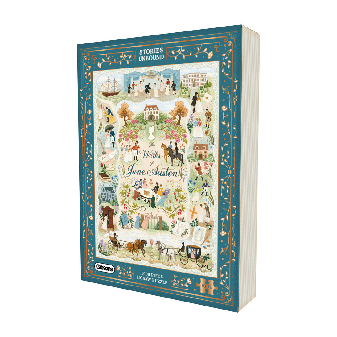 gibsons-stories-unbound-jane-austen-puzzle-1000-teile-mit-goldfolie image 7
