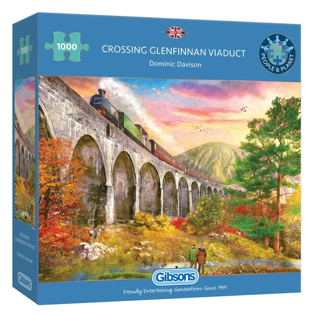 gibsons-crossing-glenfinnan-viaduct-1000-teile-puzzle-zug image 1