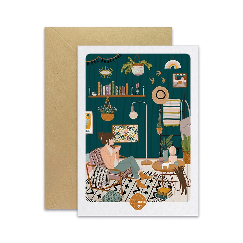 maison-joliette-cartes-postales-cosy-postkarte-mit-umschlag image 1