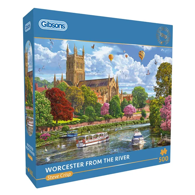 gibsons-worcester-from-the-river-puzzle-500-teile-stadt image 1