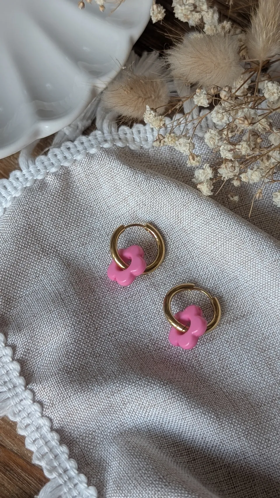 maison-joliette-m-li-m-lo-fleurette-ohrringe-rosa-bonbon-glitzer image 1