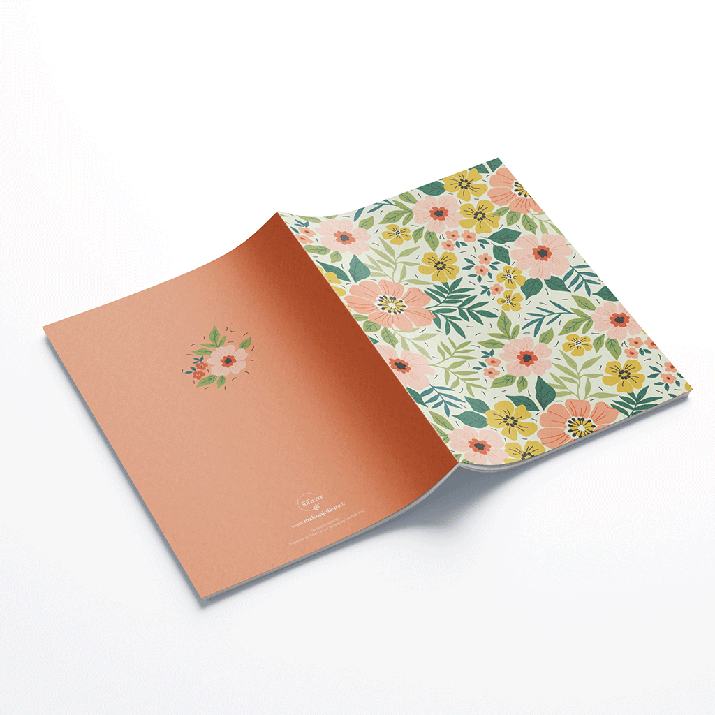 maison-joliette-floraison-notizbuch-a5-liniert-56-seiten image 2