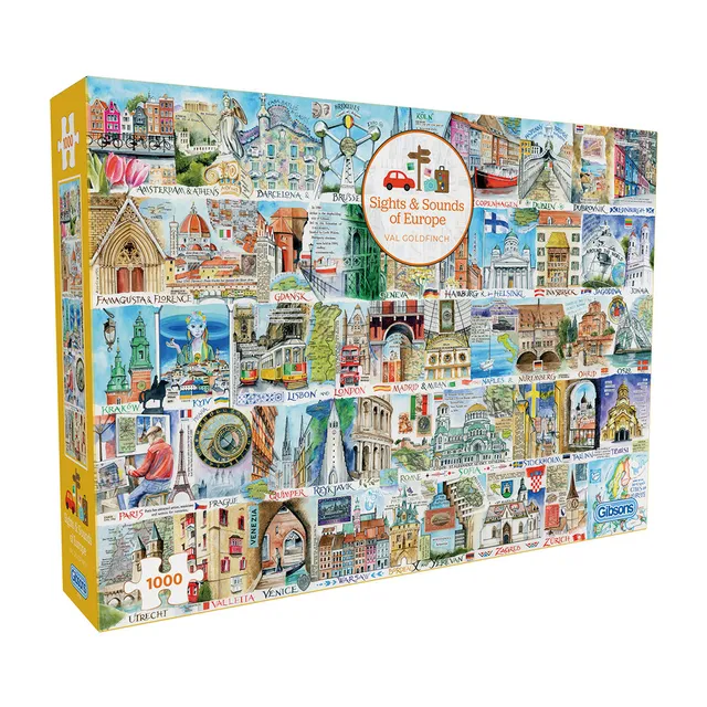 gibsons-sights-sounds-of-europe-puzzle-1000-teile-europa image 1