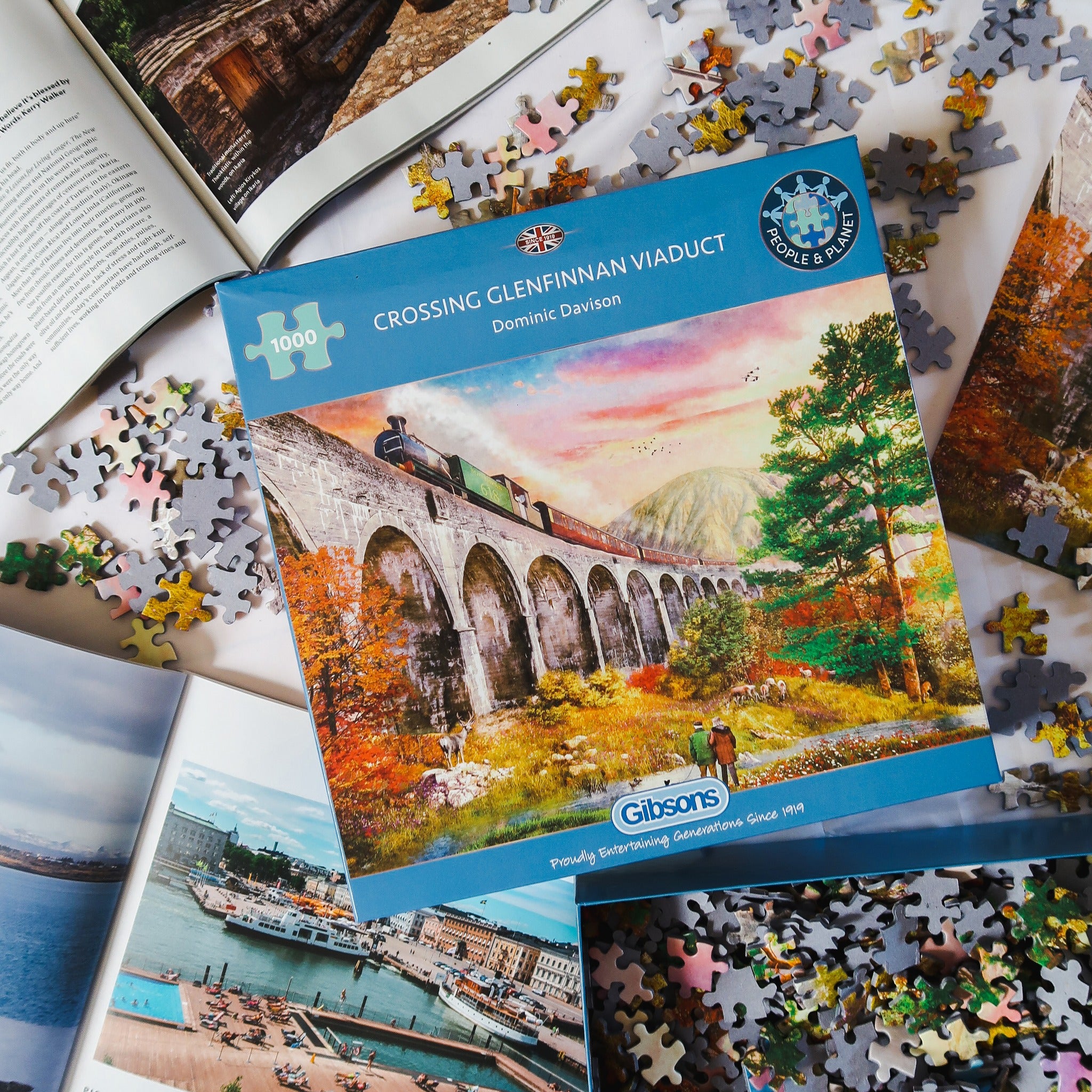 gibsons-crossing-glenfinnan-viaduct-1000-teile-puzzle-zug image 3