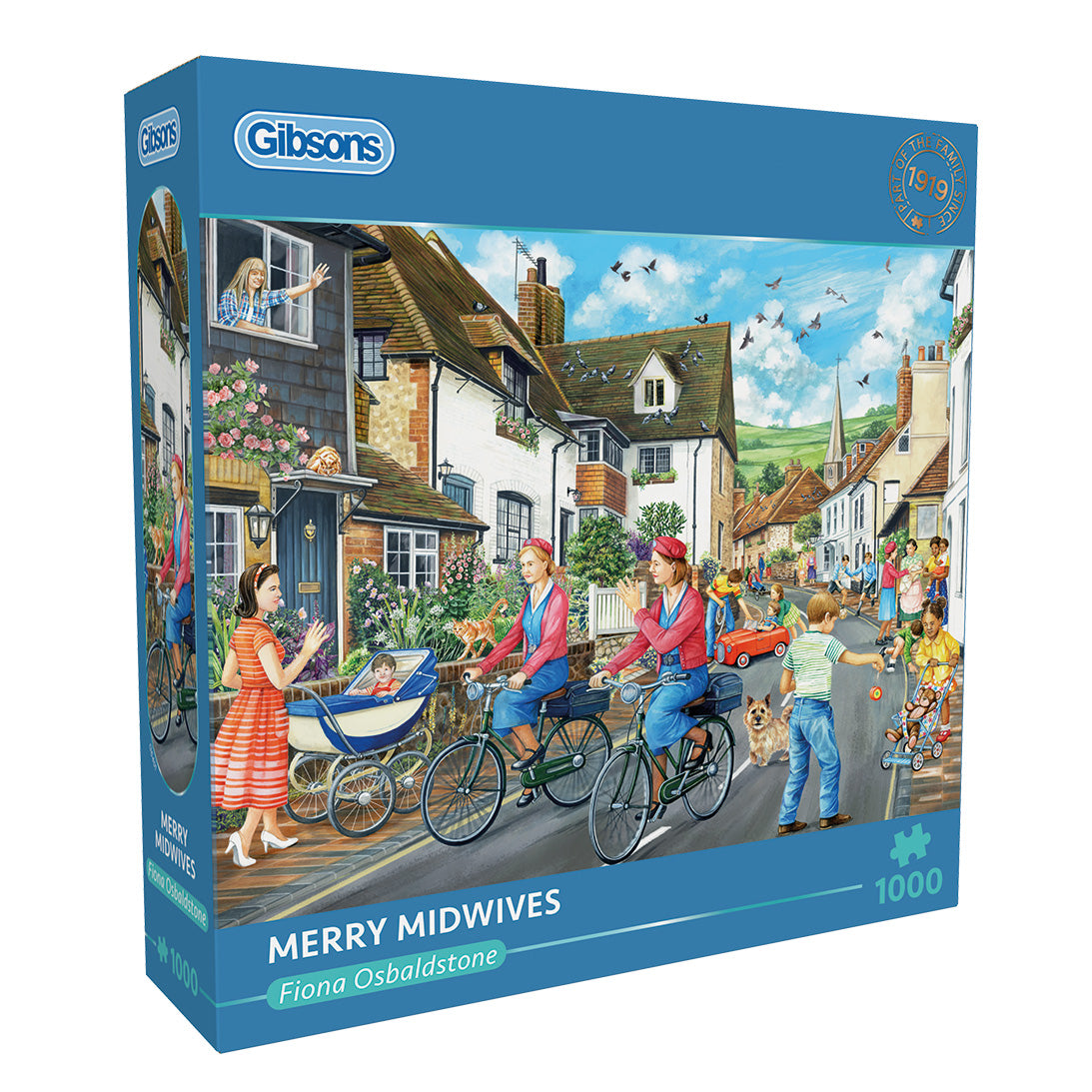 gibsons-merry-midwives-puzzle-1000-teile-dorf-nostalgie image 1
