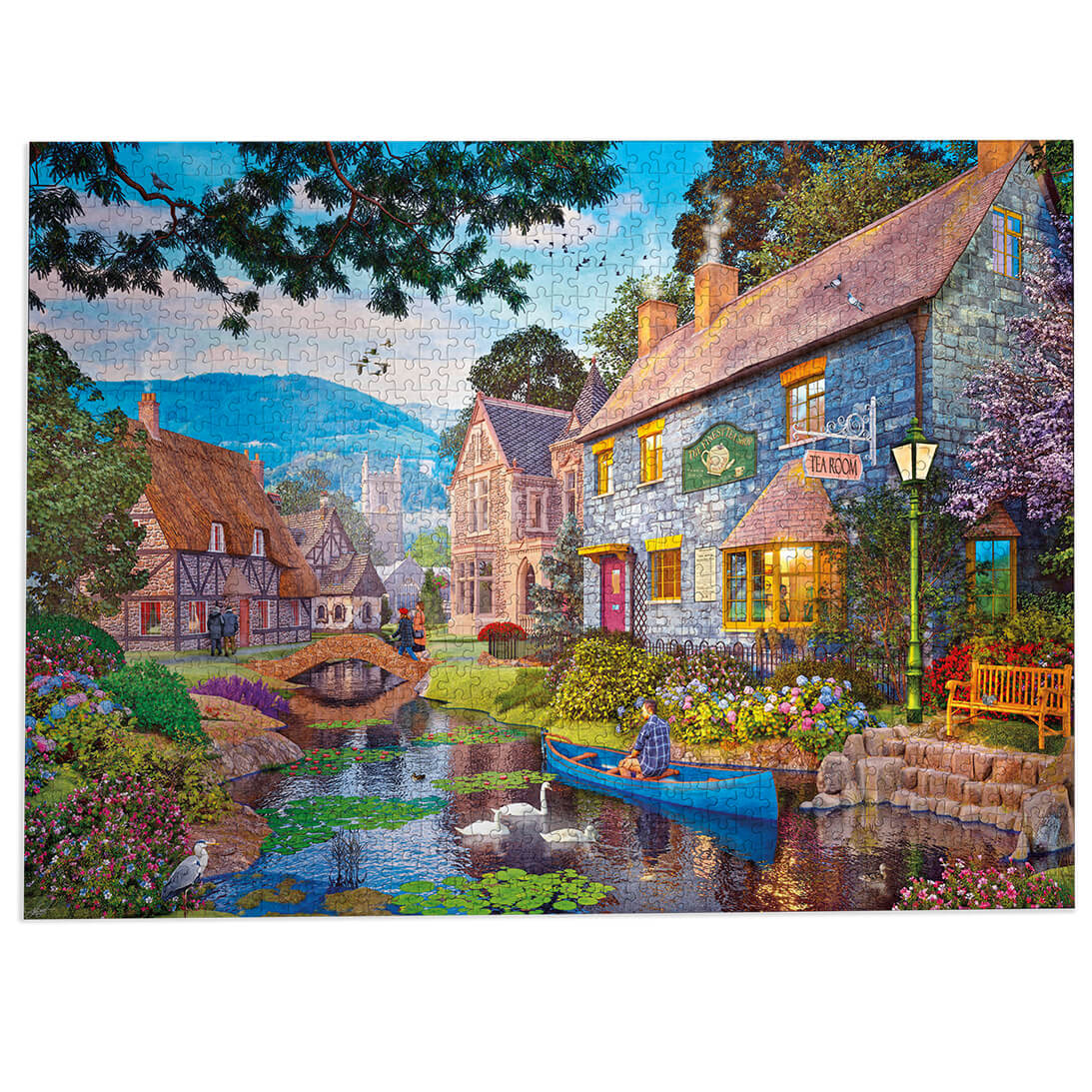 gibsons-tea-on-the-river-puzzle-1000-teile-flusslandschaft image 5