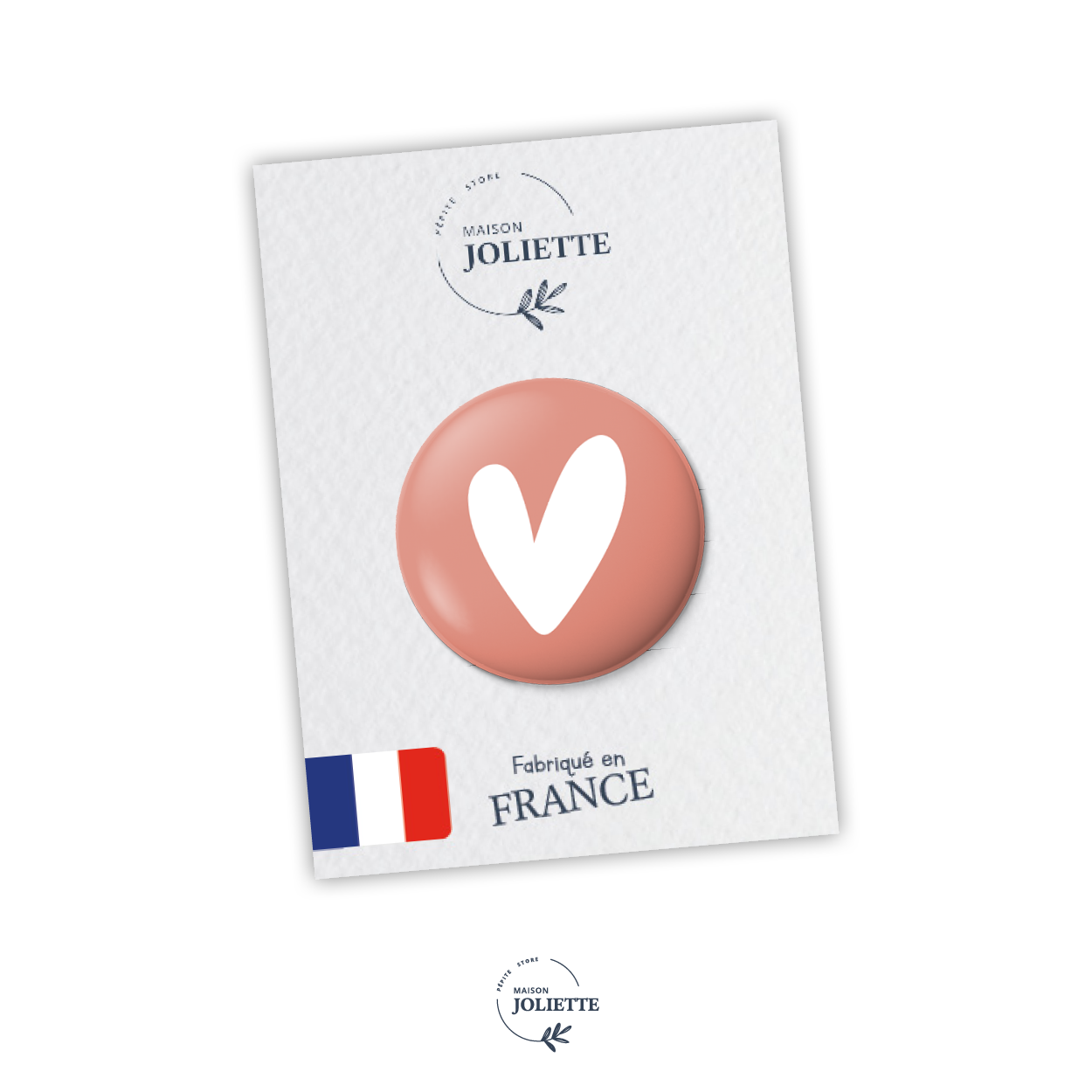 maison-joliette-love-coeur-rose-button-32-mm-herz-rosa image 2