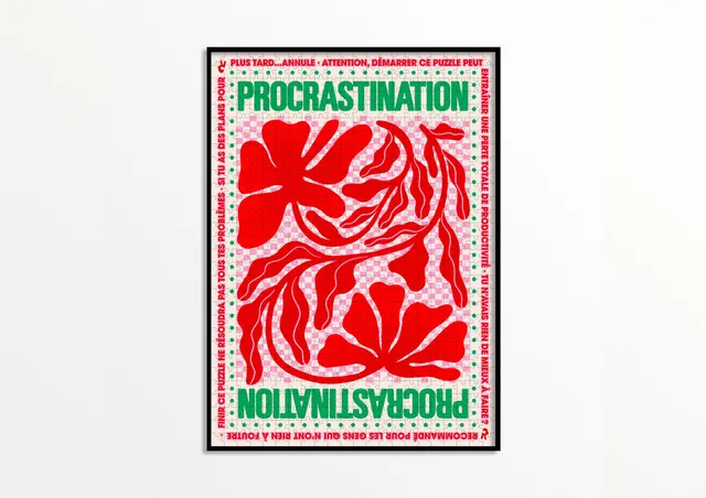 piece-love-procrastination-puzzle-1000-teile-68x49-cm image 1