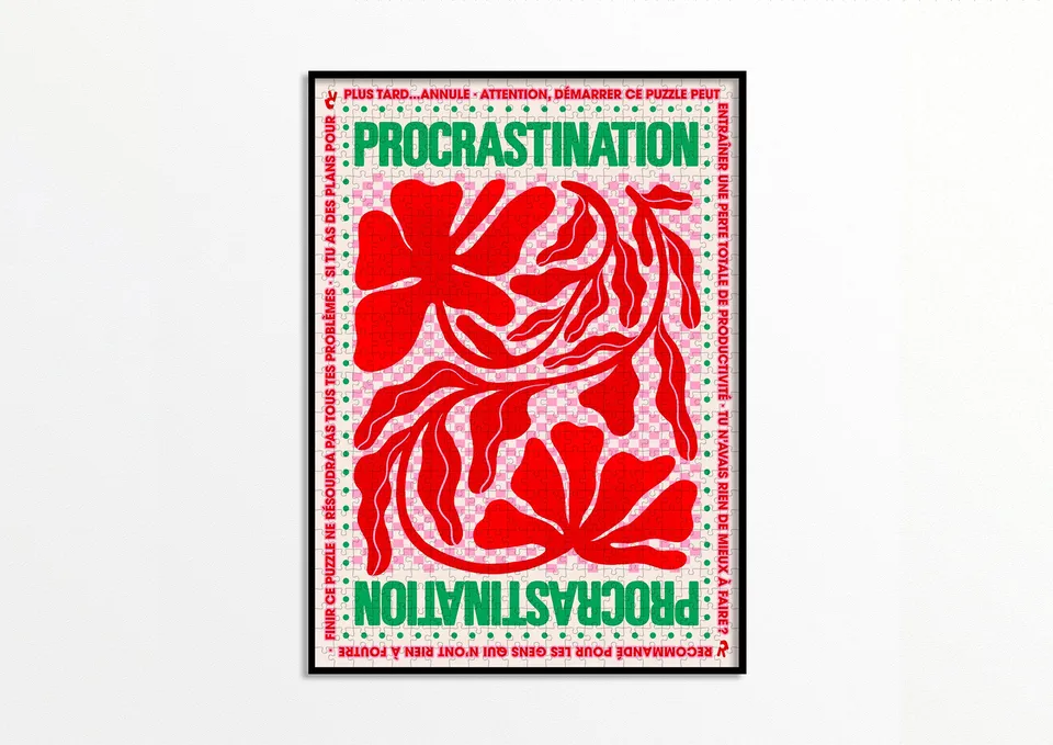 piece-love-procrastination-puzzle-1000-teile-68x49-cm image 1