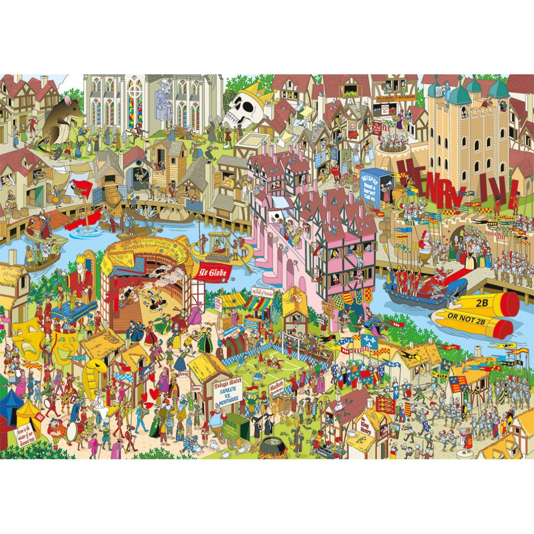 gibsons-jokesaws-shakespeare-shake-up-1000-teile-puzzle-humor image 7