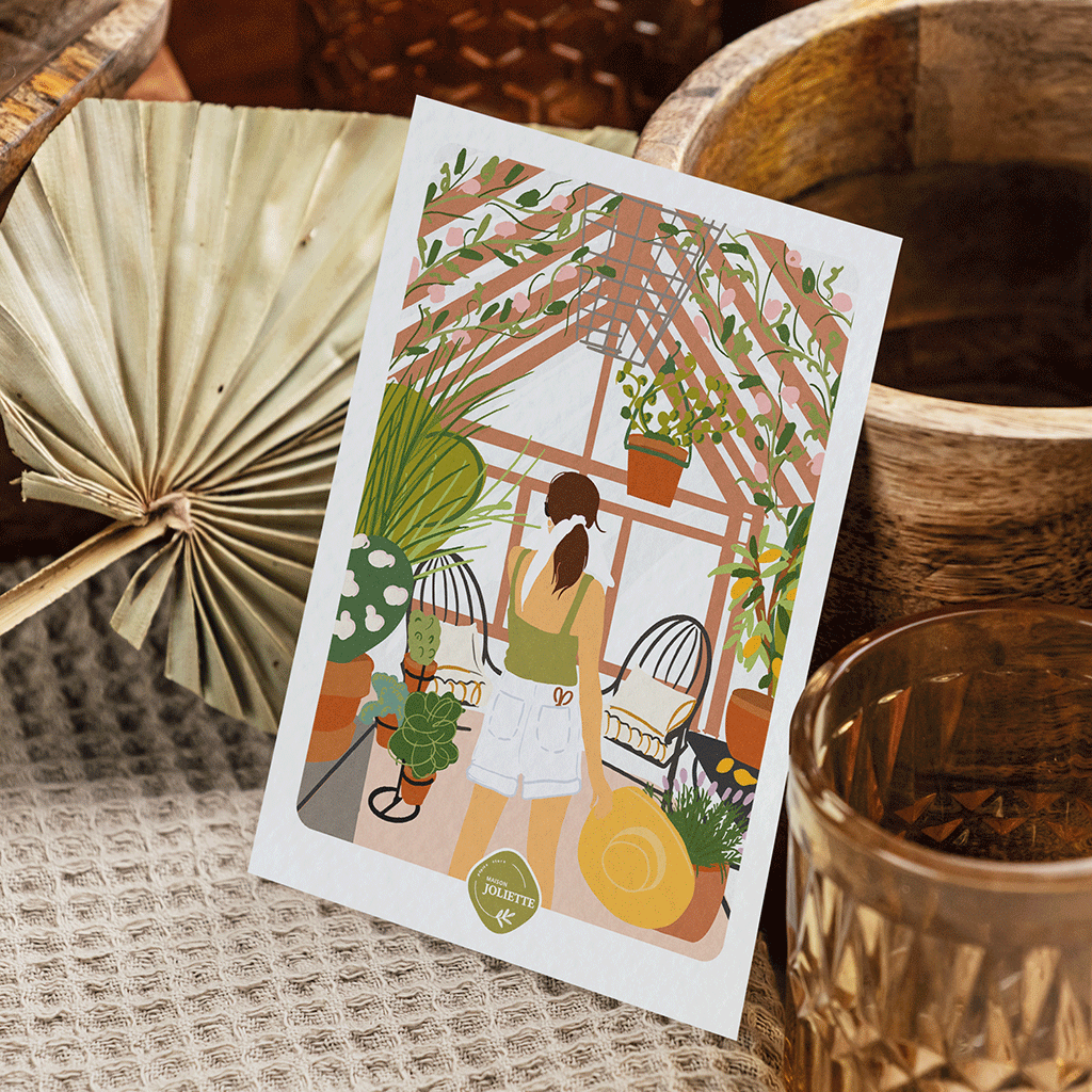 maison-joliette-un-dimanche-postkarte-mit-kraft-umschlag image 6