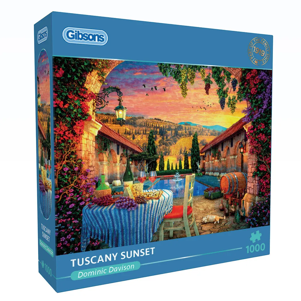 gibsons-tuscany-sunset-puzzle-1000-teile-toskana image 1