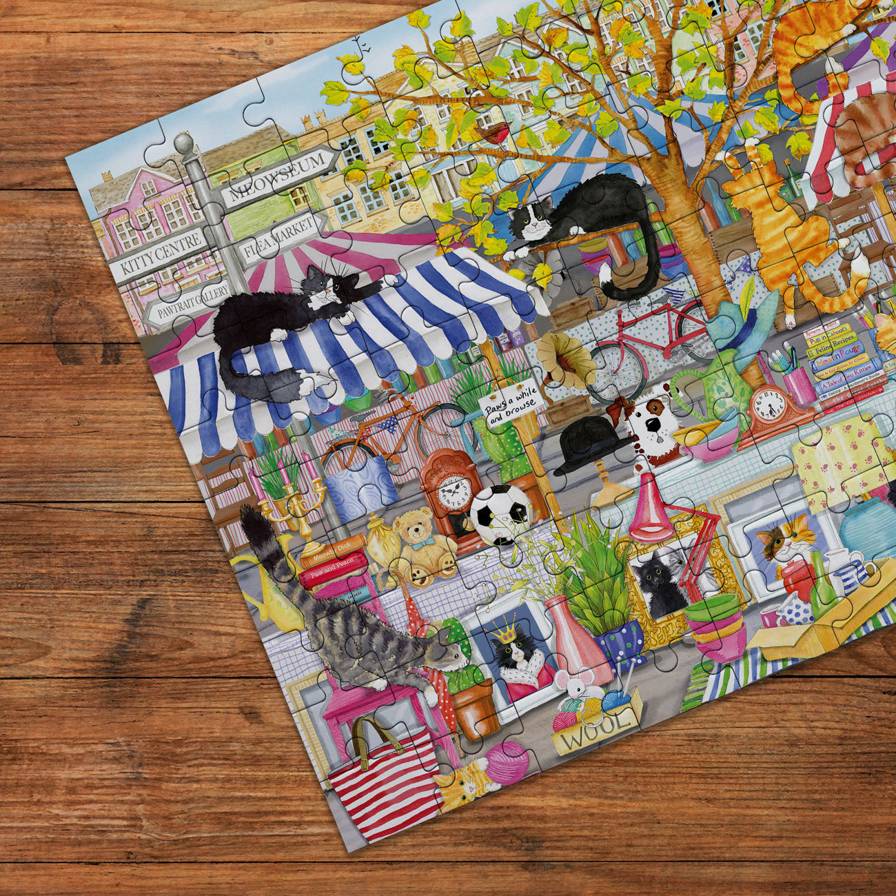 gibsons-flea-market-moggies-100-xxl-puzzle-katzenmotiv image 5