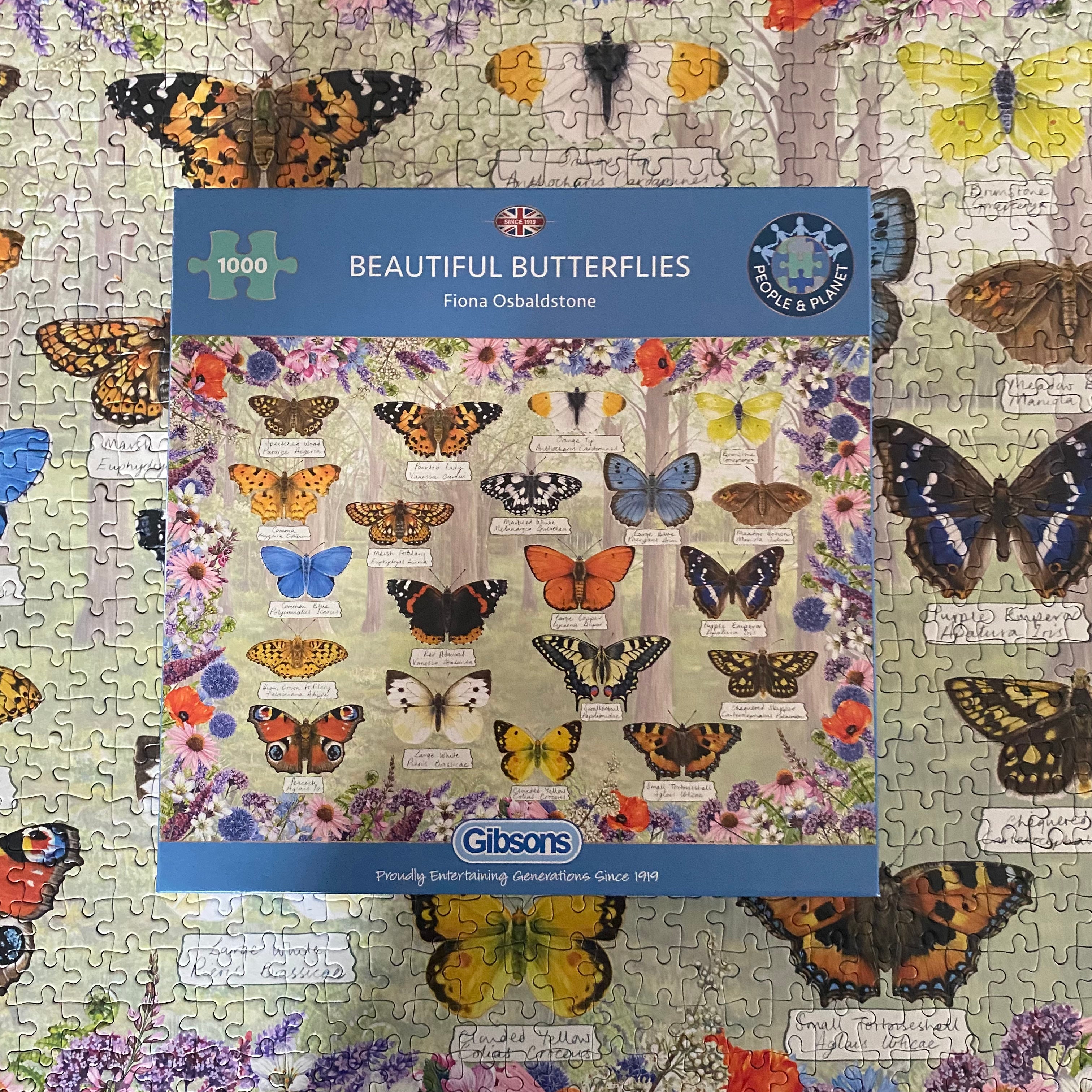 gibsons-beautiful-butterflies-puzzle-1000-teile-natur image 8