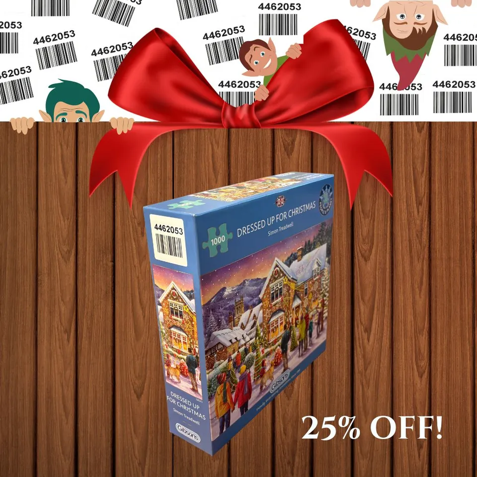 gibsons-cheeky-elves-weihnachtspuzzle-1000-teile image 1