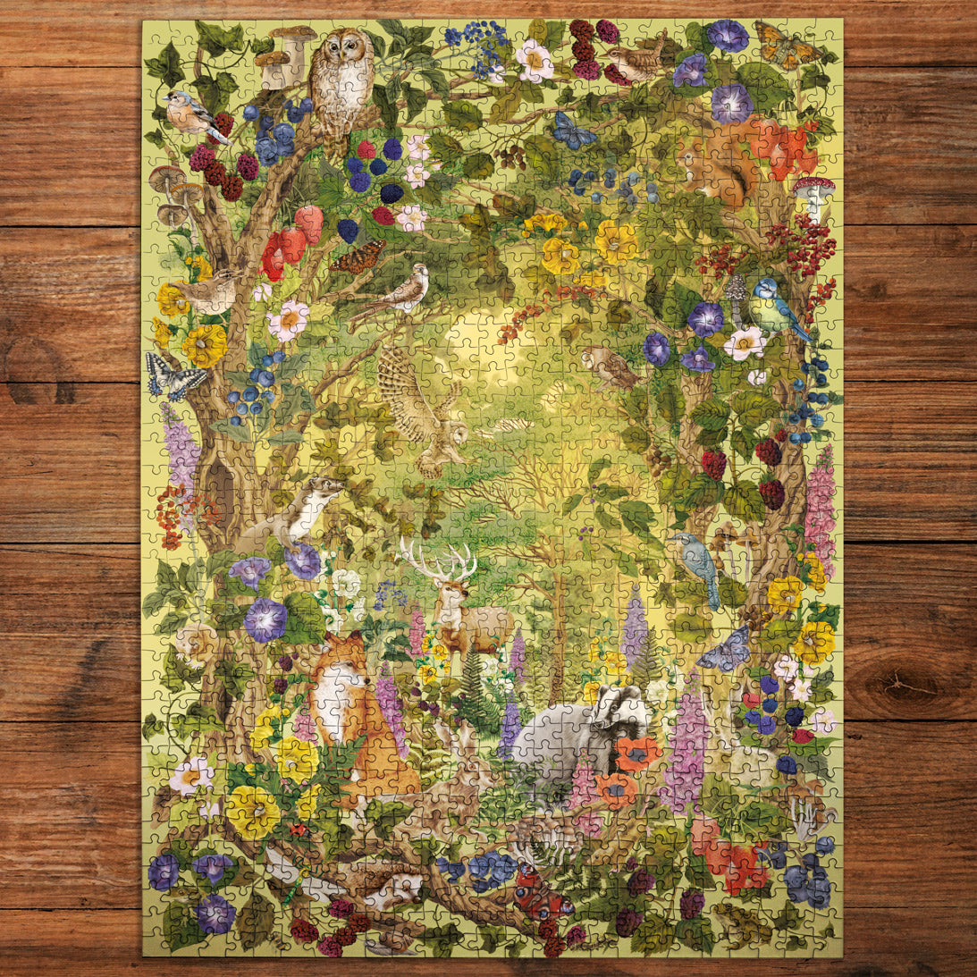 gibsons-art-file-sunlight-glade-puzzle-1000-teile-wald image 4