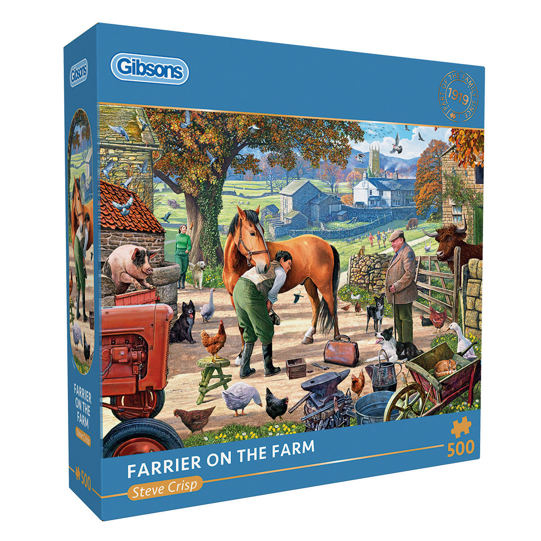 gibsons-farrier-on-the-farm-puzzle-500-teile-pferde-bauernhof image 1