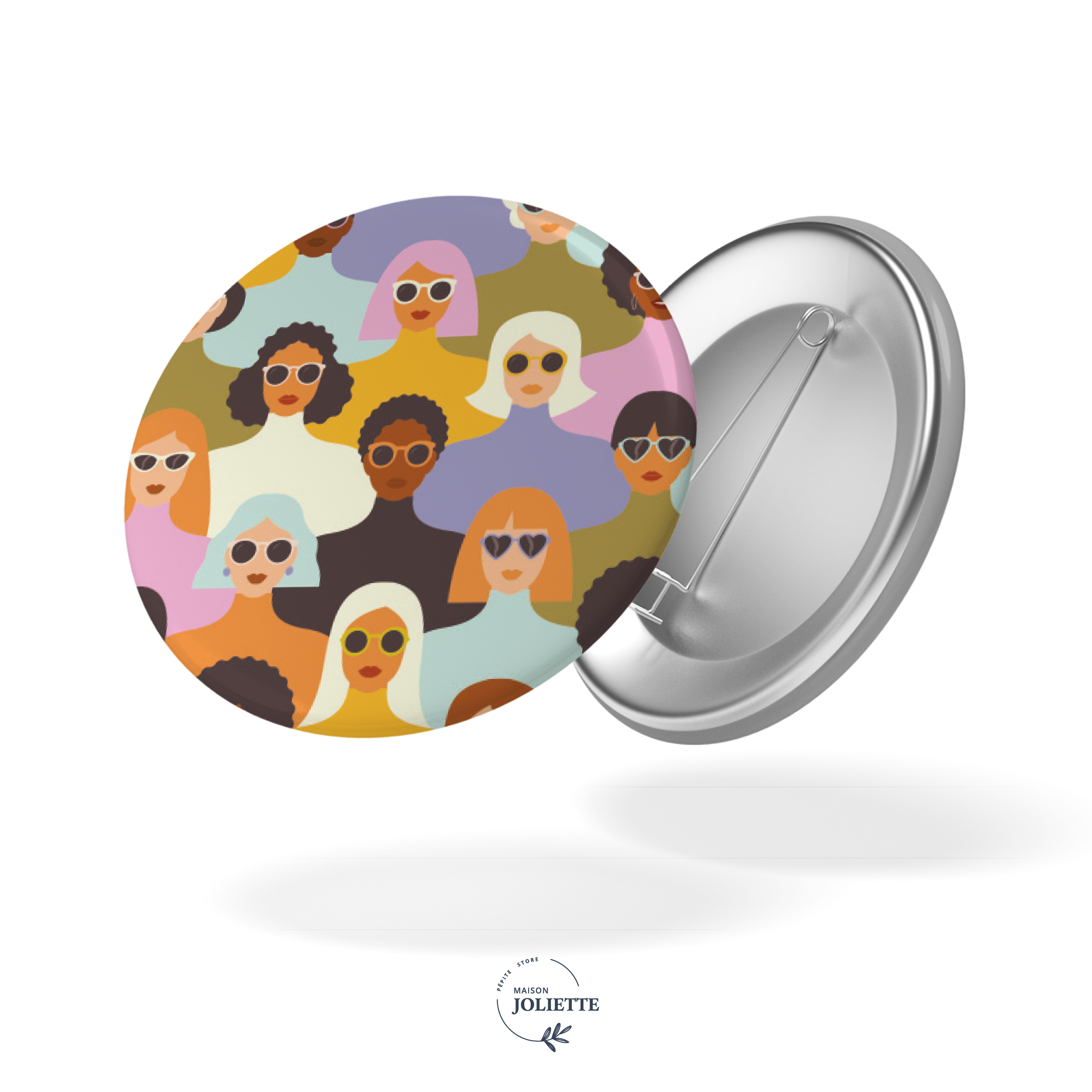 maison-joliette-multitude-badge-femmes-button-32-mm image 1