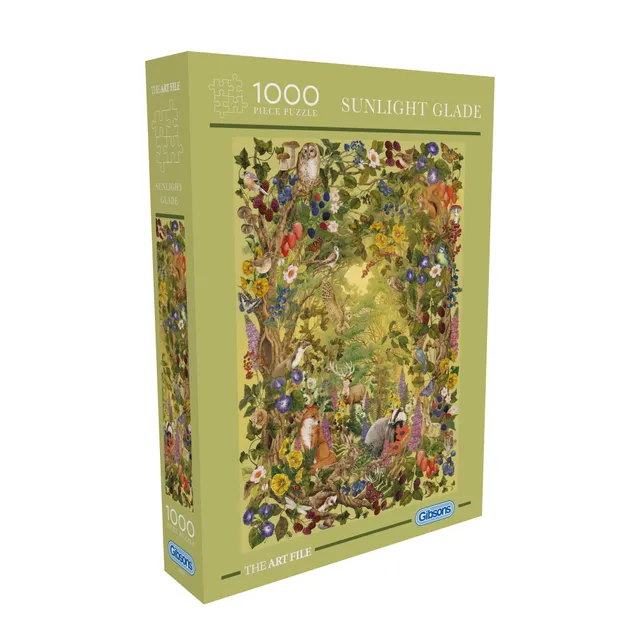 gibsons-art-file-sunlight-glade-puzzle-1000-teile-wald image 1