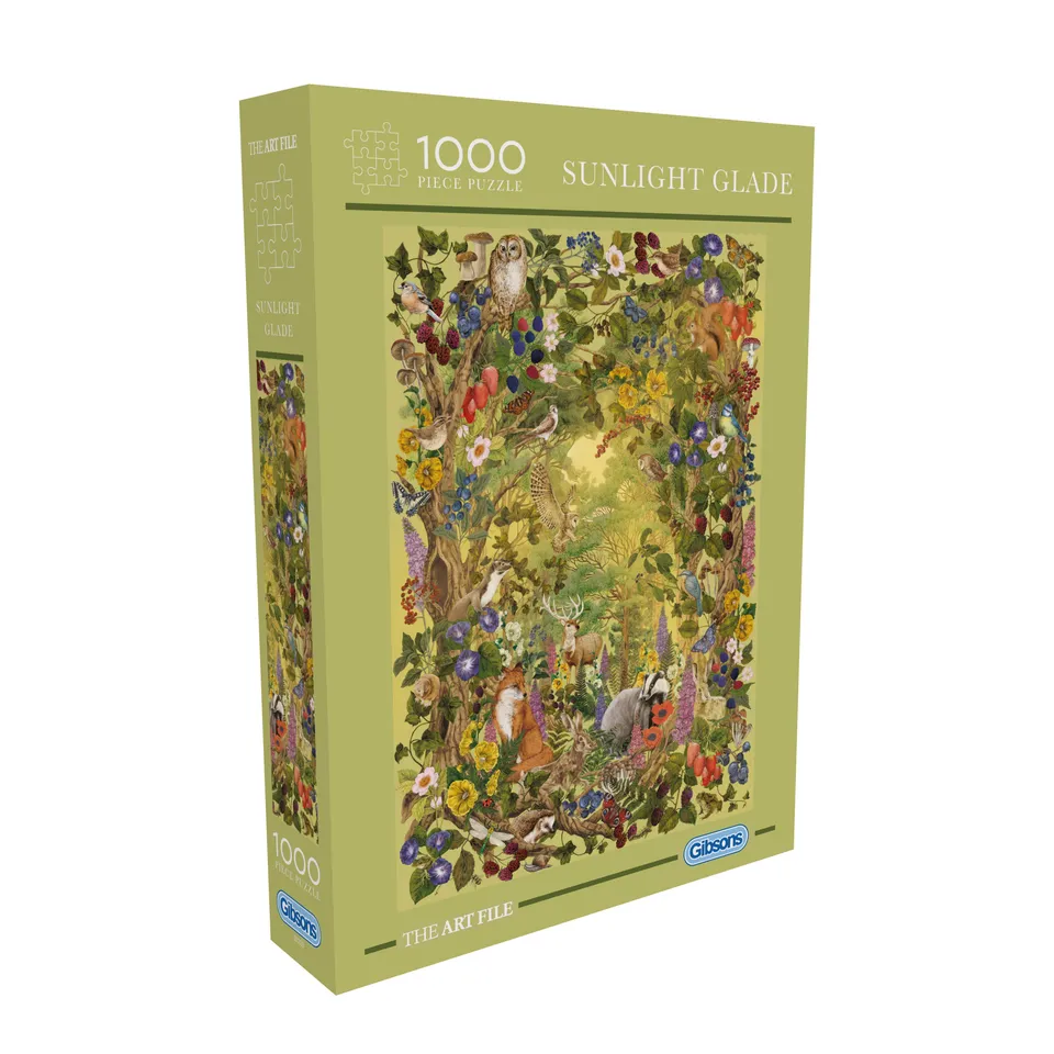 gibsons-art-file-sunlight-glade-puzzle-1000-teile-wald image 1