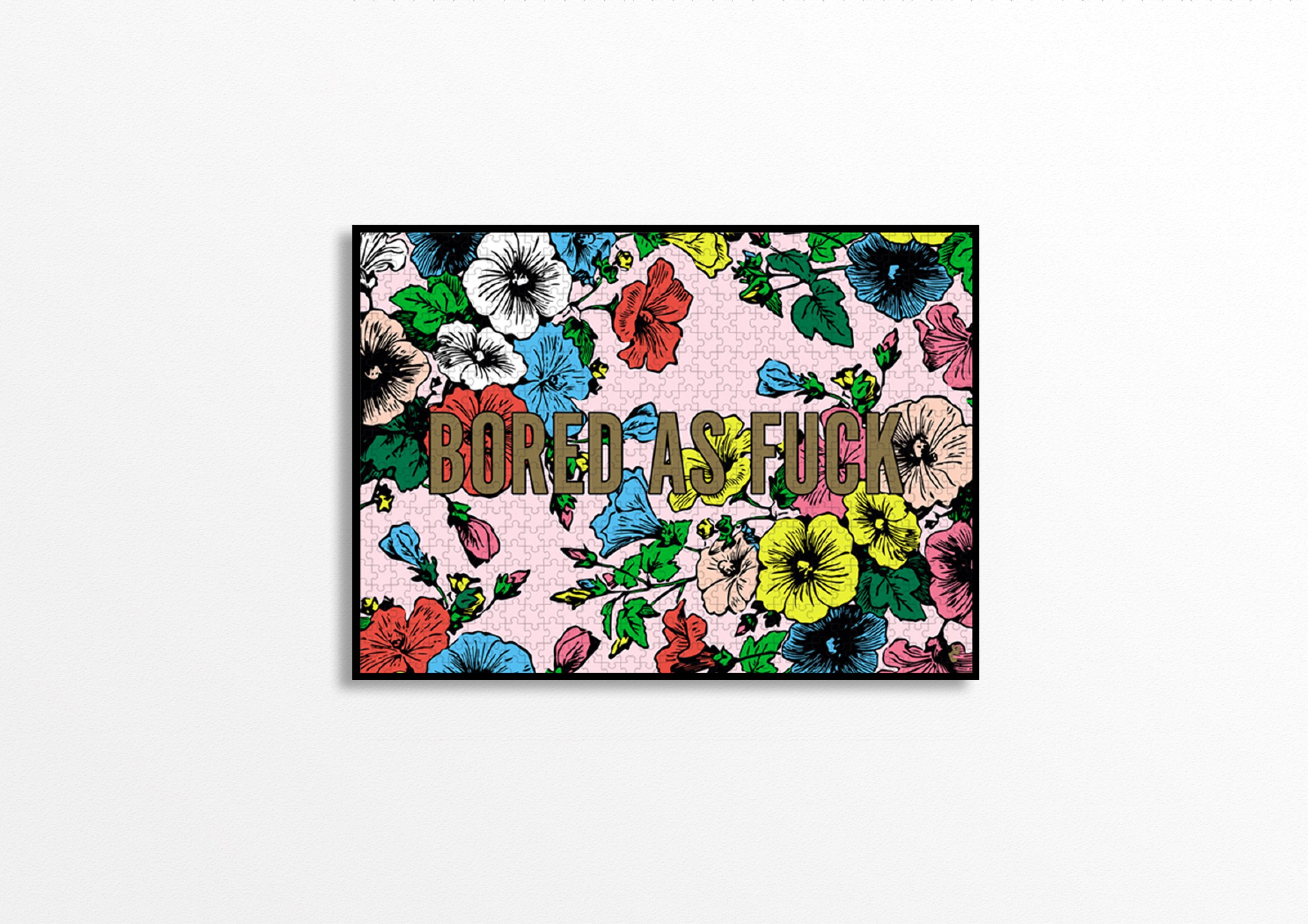 piece-love-bored-as-fuck-puzzle-1000-teile-gold-print image 1