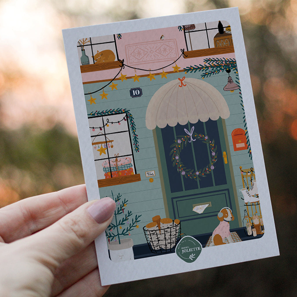 maison-joliette-porte-bonheur-postkarte-a6-mit-kraft-umschlag image 4