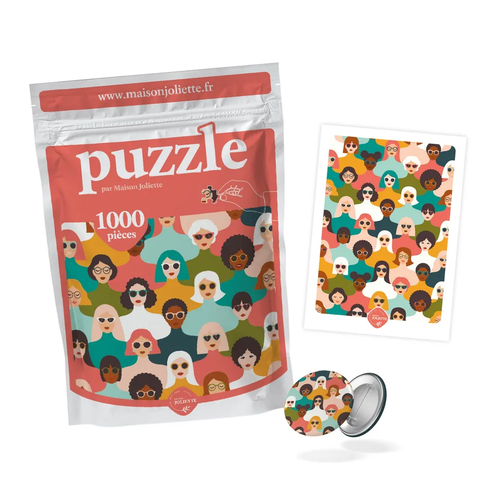 maison-joliette-mil-titude-puzzle-1000-teile-set-mit-badge image 1